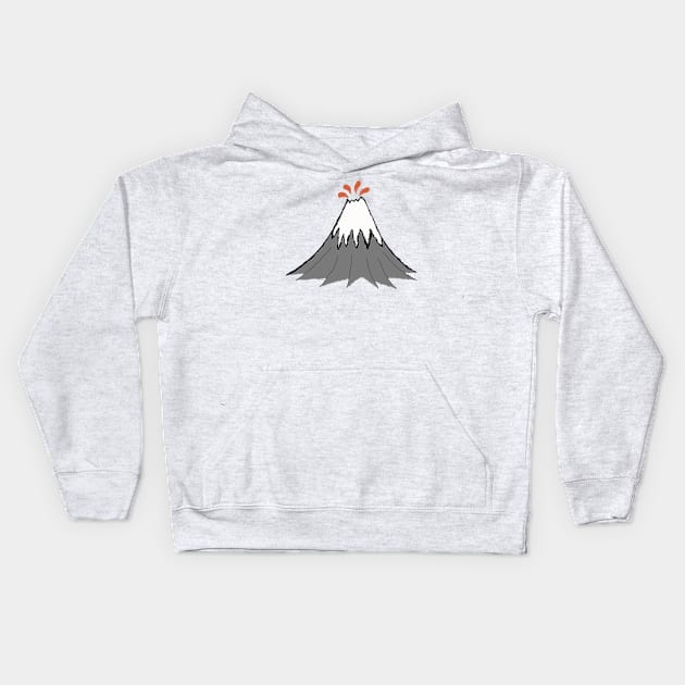 Cute Volcano Kids Hoodie by wanungara